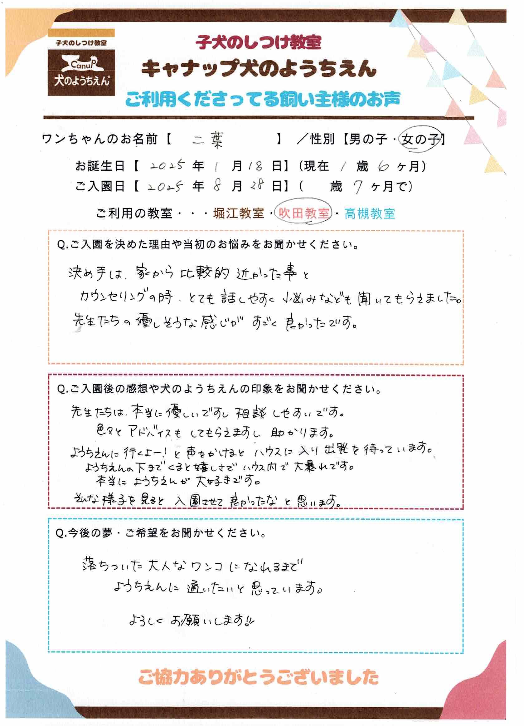お客様の声