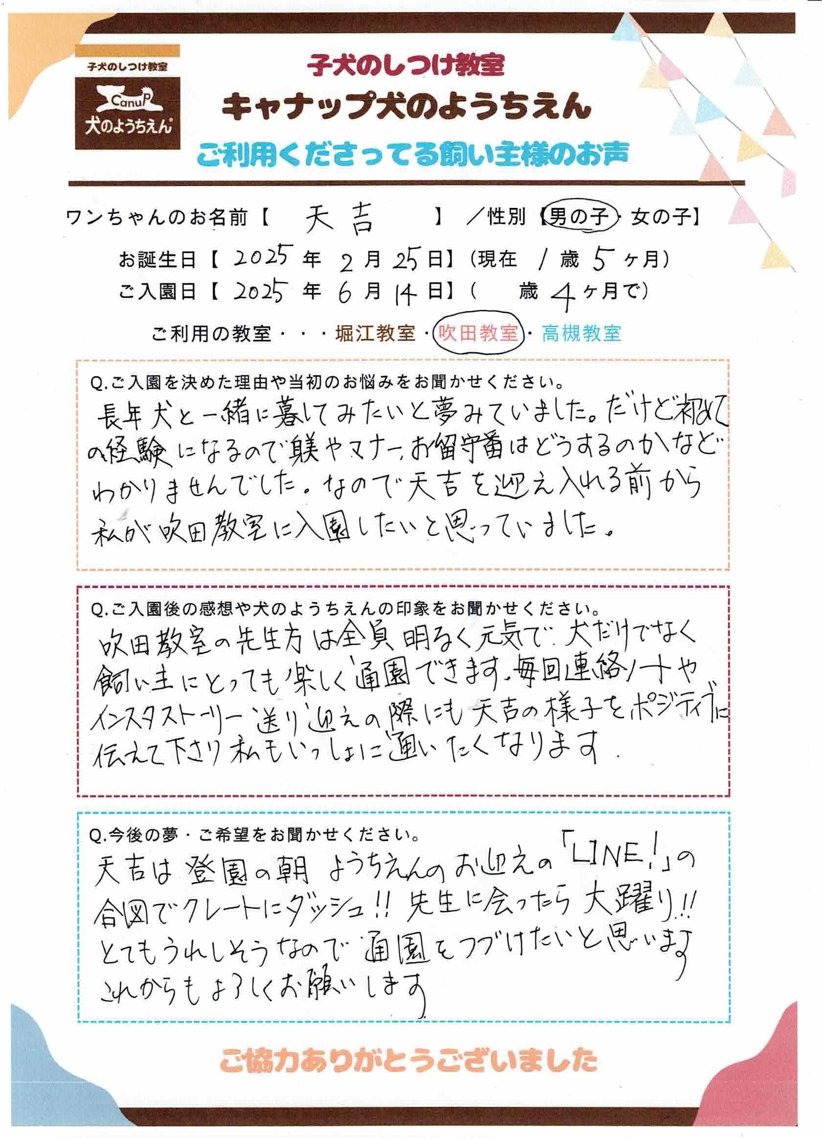 お客様の声